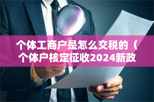 个体工商户是怎么交税的（个体户核定征收2024新政）