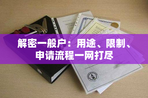 解密一般户：用途、限制、申请流程一网打尽